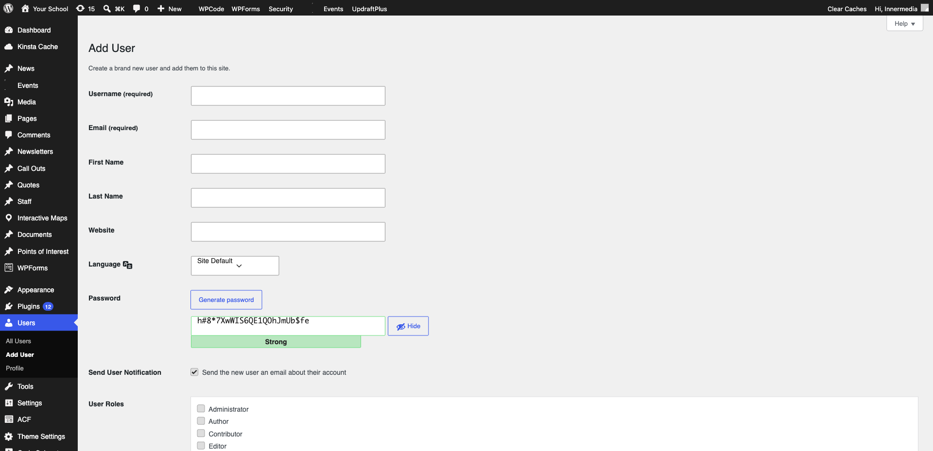 Add a New User