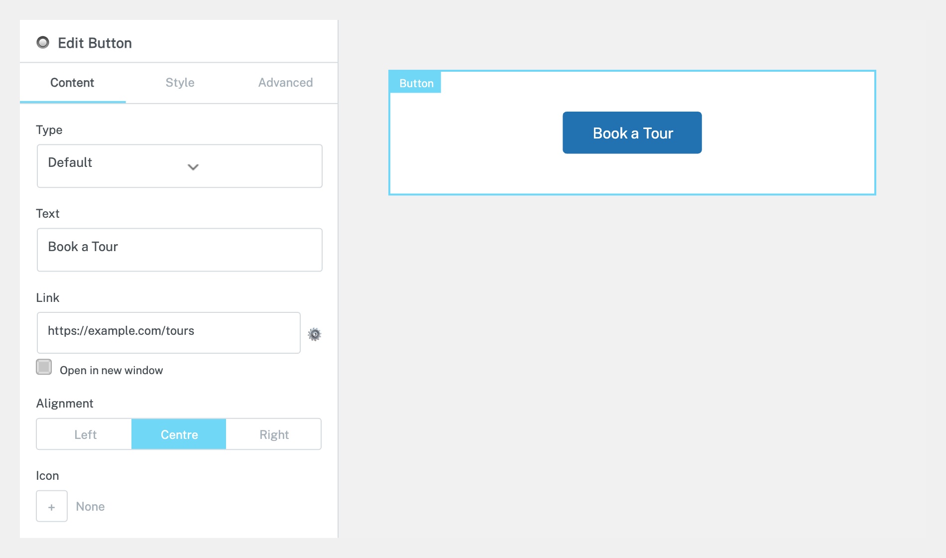Select the Button
