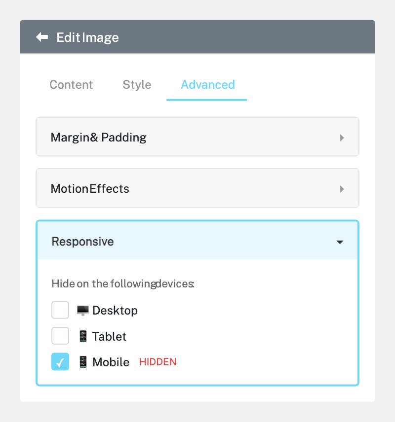 Hide Elements on Specific Devices