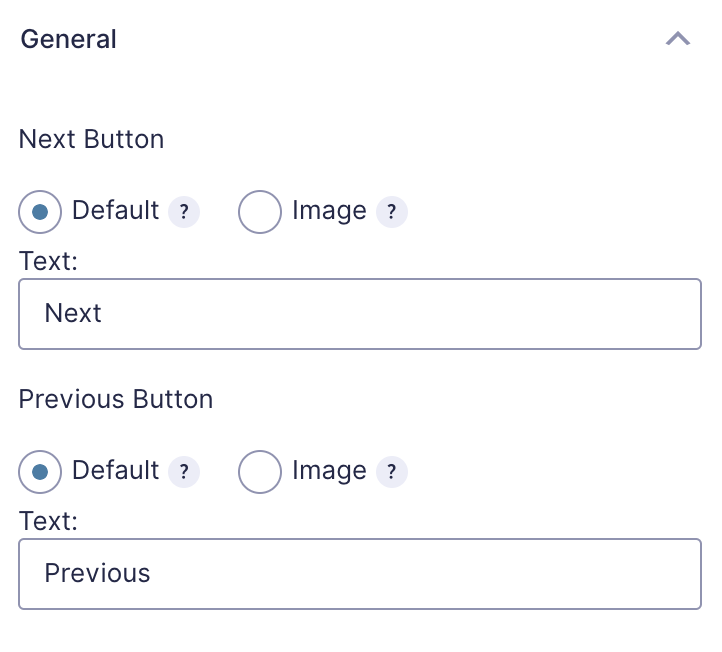 Gravity Forms page navigation settings