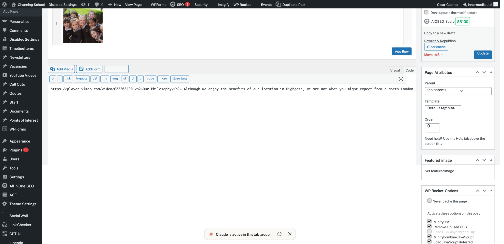 SchooCMS Editor Toolbar