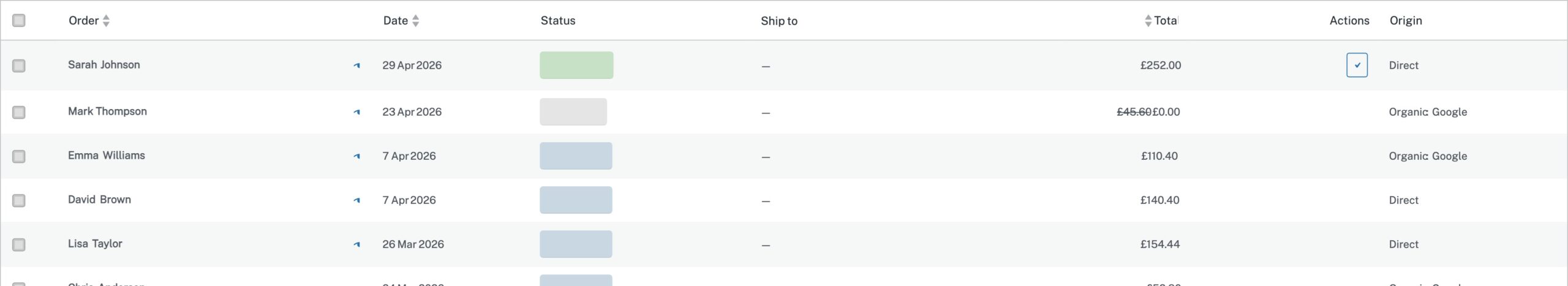 Open the Orders List