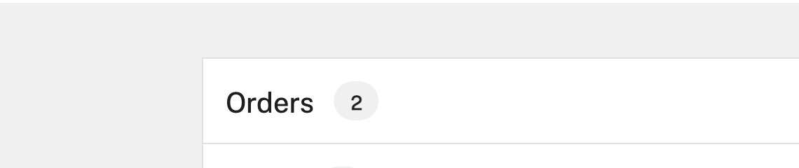 The Orders & Stock Summary Bar