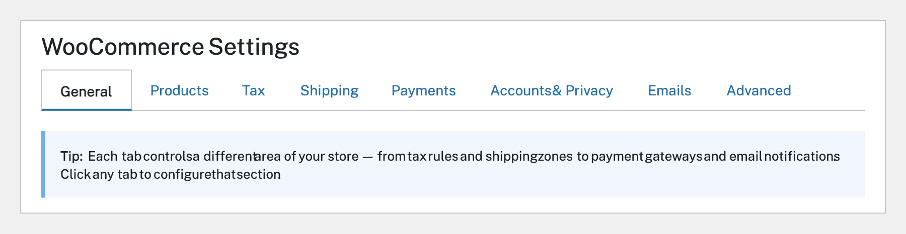 Open WooCommerce Settings
